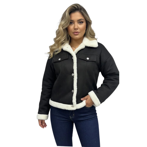 Chaqueta "Cozy" con Borde Afelpado