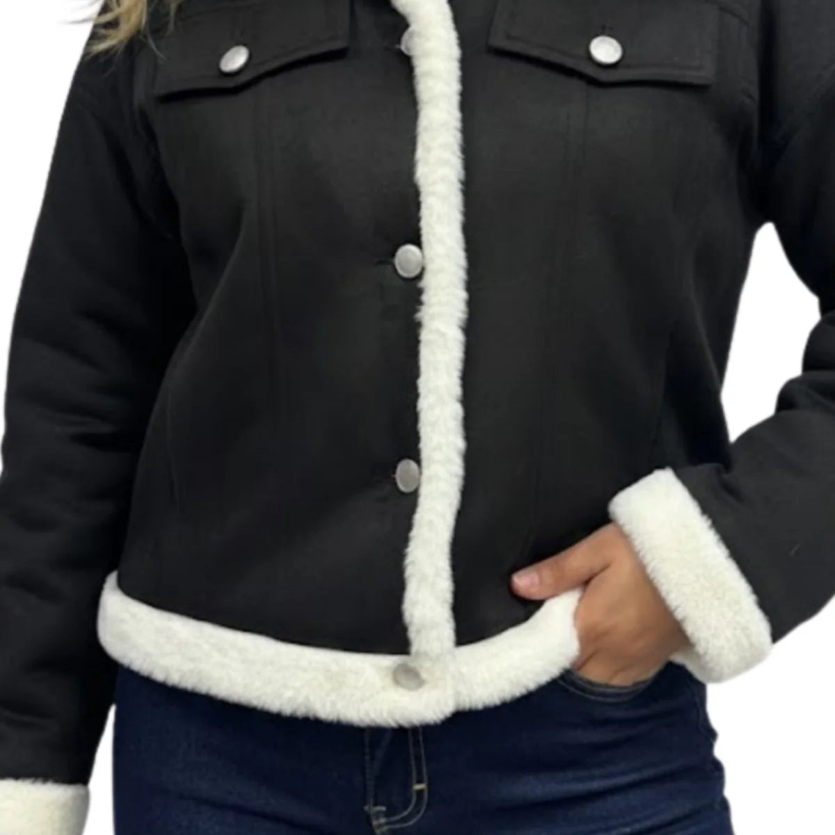 Chaqueta "Cozy" con Borde Afelpado